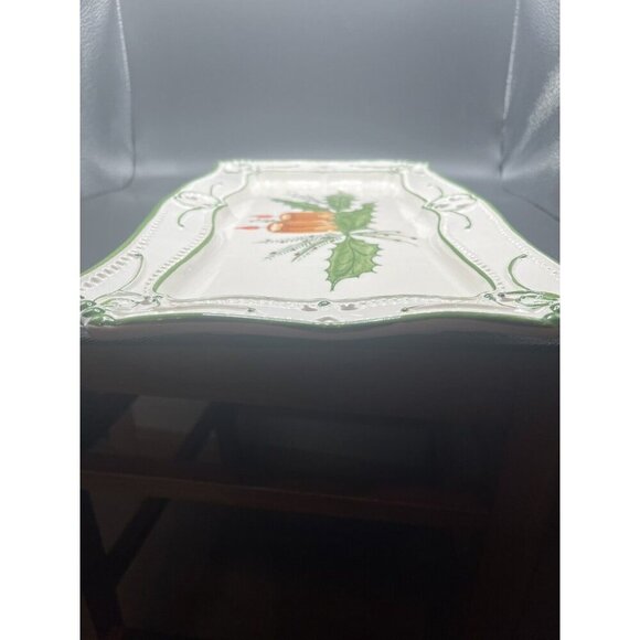 Gorgeous Holiday RCCL Portugal Majolica Hand Painted Rectangular Platter - Picture 6 of 7